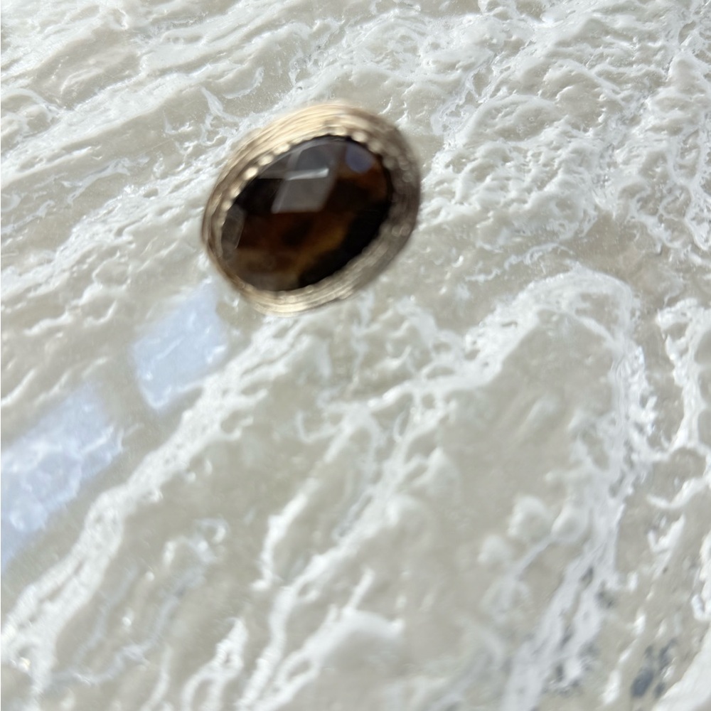 Brown Faceted Stone Ring